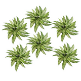Leaf Pack of 6 Fire Retardant Artificial Aglaonema Bushes, 45cm – Low-Maintenance Greenery for Home & Office