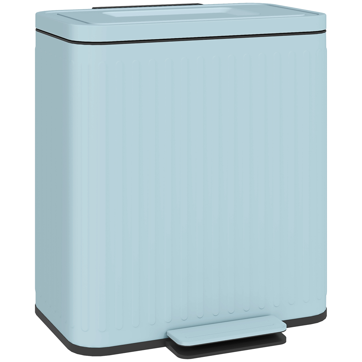 HOMCOM light green 2 x 20L double pedal bin