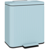 HOMCOM light green 2 x 20L double pedal bin