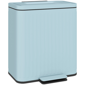 HOMCOM light green 2 x 20L double pedal bin