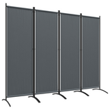 Outsunny 360° Foldable Outdoor Privacy Screen with Metal Frame – Garden and Patio Partition, Dark Grey