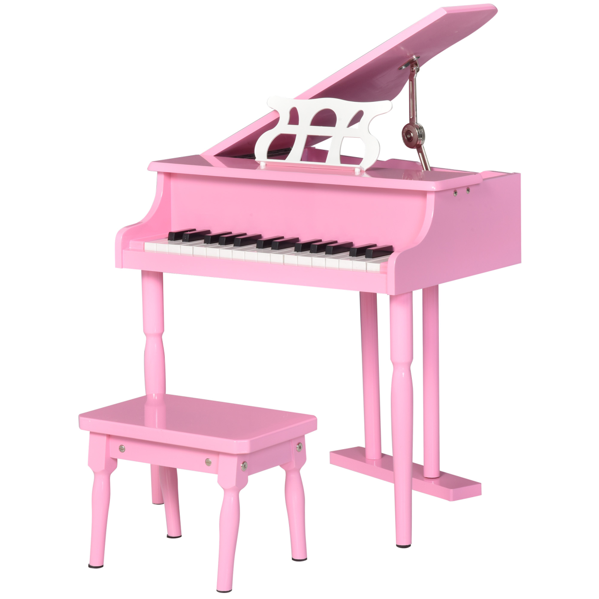 HOMCOM 30-Key Kids Mini Piano with Music Stand & Stool – Toy Keyboard Gift for Ages 3–7