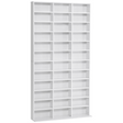 HOMCOM white CD and DVD media storage shelves