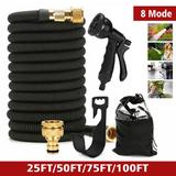 Expandable Garden Hose Pipe, 75ft (22.5m) with 8-Pattern Spray Gun – Flexible Garden Watering Hose