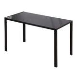 Glass top 4-seater dining table