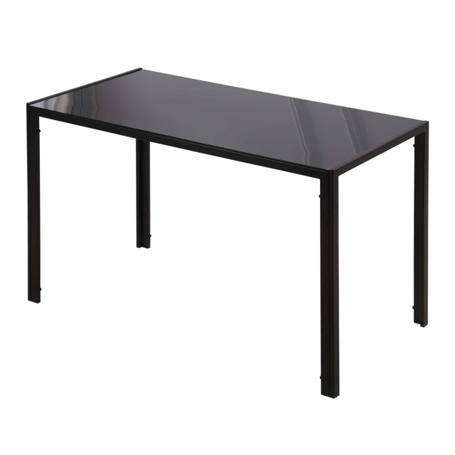 Glass top 4-seater dining table