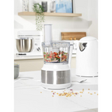 Salter Boston 3-in-1 Food Processor with 600ml Capacity and Stainless Steel Blade – Chop, Shred & Slice, White