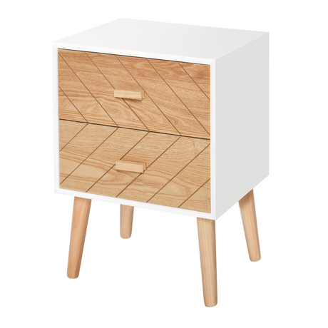 Nordic 2-drawer bedside table