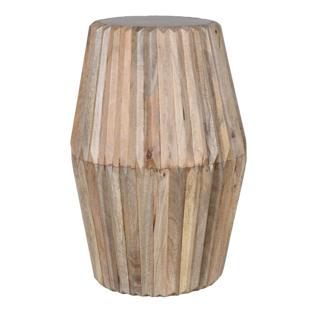 Hudson carved mango wood side table