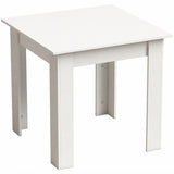 HOMCOM Square Dining Table for 2 with Wood-Effect Top and Non-Slip Foot Pads – Space-Saving, White