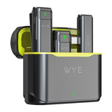 Wye Wireless AudioPro Clip-On Microphone Pair with Charging Case, 50m Range & Low 25ms Latency – Black