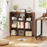 9-Cube Bookcase Storage Cabinet – Cube Shelving Unit for Living Room and Office, 91.5 x 91.5cm, Rustic Brown
