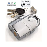 Heavy Duty Waterproof Alarm Padlock with 110dB Siren & 3 Keys – Outdoor Security Lock for Sheds and Gates