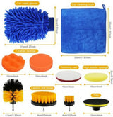 26-Piece Car Detailing Kit with Drill Brushes, Sponges, Gloves & Cloth – Interior & Exterior Cleaning Set