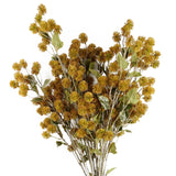 Artificial Yellow Craspedia Stems, Pack of 6 – 85cm Wired Faux Flowers for Arrangements