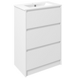 kleankin 600mm gloss white vanity unit