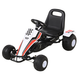 Kids Racing-Style Pedal Go Kart with Gear Shift, Hand Brake and Adjustable Seat – Ride-On Racer