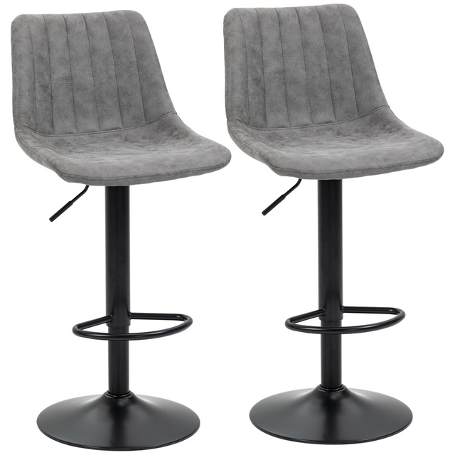 Grey retro tub bar stools