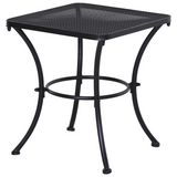 Outsunny 45cm Square Metal Bistro Table with Mesh Top & Curved Legs – Outdoor Patio Coffee Table, Black