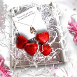 Aye Do Gifts Ballet Shoes Charm Necklace Mini Gift Hamper – Sterling Silver with Chocolate Hearts, Girls' Gift