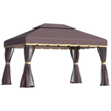 Aluminium gazebo with sides and nets
