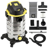 HOMCOM 1400W Wet and Dry Vacuum Cleaner with Blower Mode, 30L Stainless Steel Tank, 5-Layer Filter – Yellow