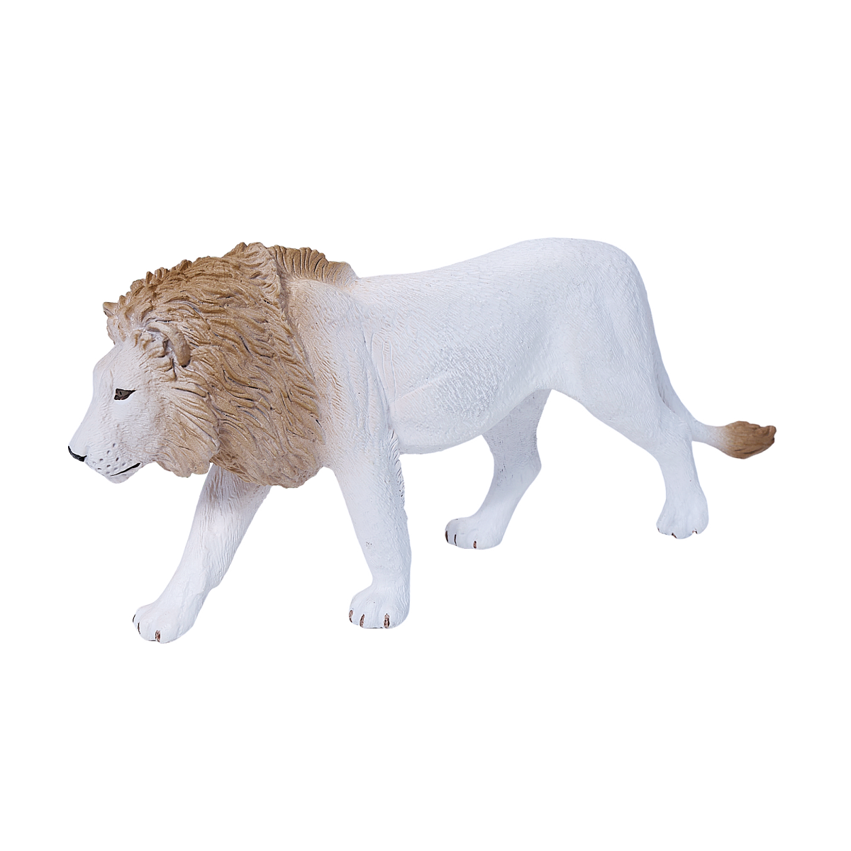Mojo White Male Lion Figure – Hand-Painted Realistic Big Cat Model