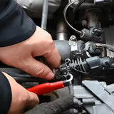 Automotive Electrical Terminal Connector Removal Tool – Dual-Ended Steel Separator with Rubber Grip for Car Repair, Red