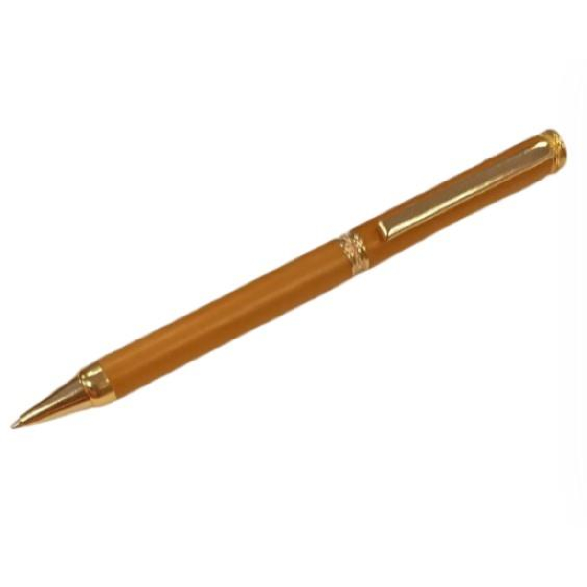 Imperial Handcrafted Natural Wood Ball Pen with Gold Trim – Elegant Gift Pen, Light Brown, IMP341M