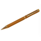 Imperial Handcrafted Natural Wood Ball Pen with Gold Trim – Elegant Gift Pen, Light Brown, IMP341M