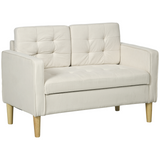 HOMCOM cream compact loveseat