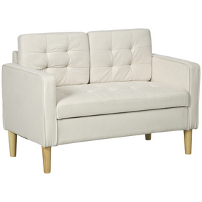 HOMCOM cream compact loveseat