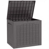 Outsunny 97L Waterproof Garden Storage Box with Handles and Padlock Loop – Outdoor Container, Brown