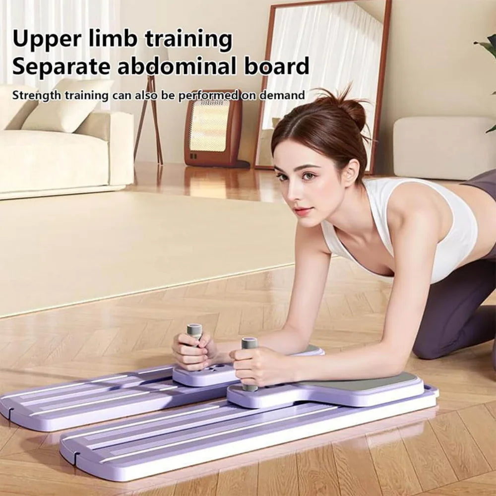 Split Ski Exercise Machine with Resistance Bands & Waist Support Bar – Low-Impact Full-Body Balance Trainer