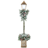 Outsunny 5ft Lighted Christmas Street Lamp with Snow Tips