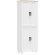 HOMCOM white modern kitchen cupboard storage cabinet