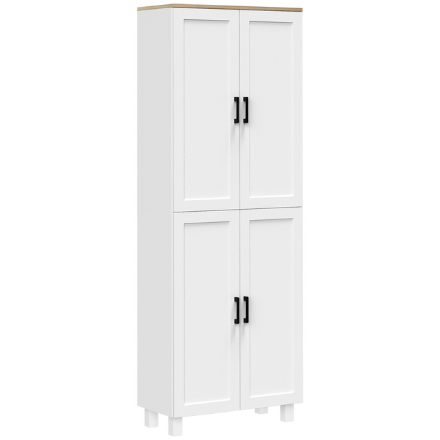 HOMCOM white modern kitchen cupboard storage cabinet