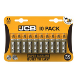 JCB Super Alkaline AA Batteries – 10 Per Card, Box of 10