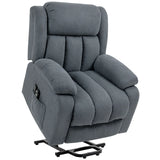 HOMCOM Power Lift Recliner Chair with Vibration Massage, Footrest and Remote – Electric Riser Chair, Grey