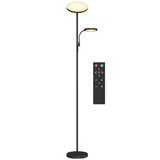 HOMCOM Floor Lamp for Living Room, Standing Lamp with 4 Scene Modes, Black