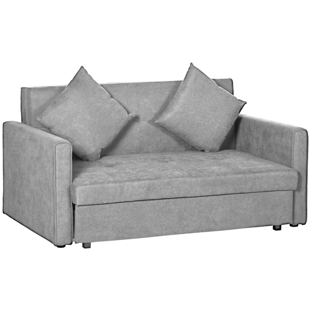 HOMCOM light grey 2 seater sofa bed