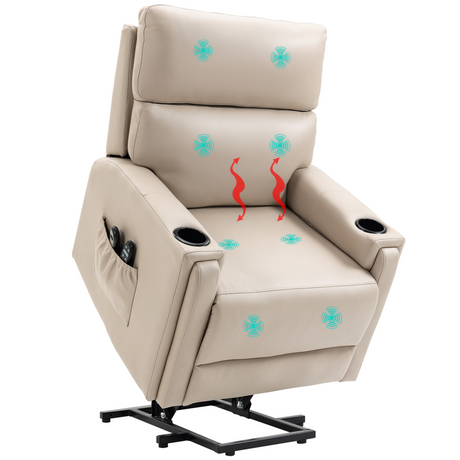 HOMCOM lift recliner with massage and heat