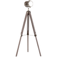 Wood and bronze tripod searchlight lamp