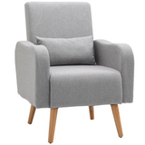 HOMCOM grey Nordic accent chair