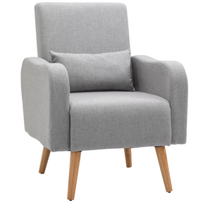 HOMCOM grey Nordic accent chair