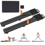 SPORTNOW Push Up Boards Set of 2 with Glide Rail – Portable Home Gym Press Up Boards, Black