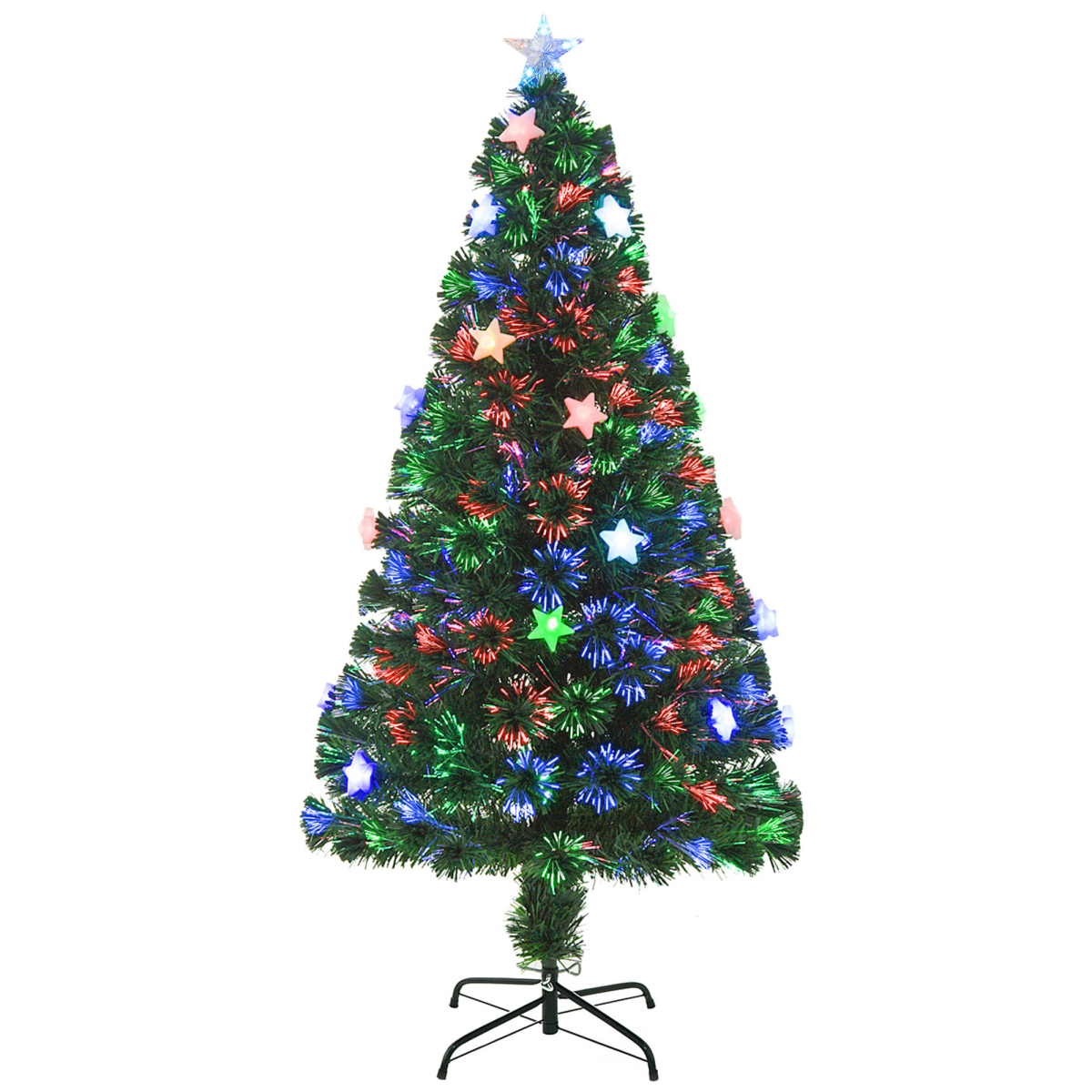 5ft pre-lit fibre optic Christmas tree with star lights