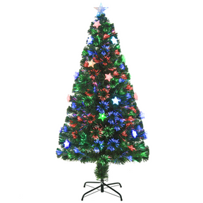 5ft pre-lit fibre optic Christmas tree with star lights