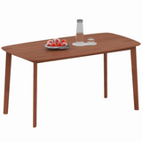 HOMCOM 150cm Rectangular Dining Table with Solid Wood Frame – Country Style Table for Six, Light Brown