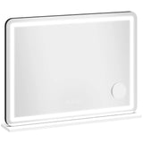 HOMCOM Vanity Mirror with Lights, Dimmable Makeup Mirror with Adjustable Colour Temperature, RGB Light